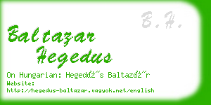 baltazar hegedus business card